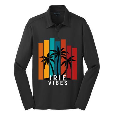 Irie Vibes Island Tropical Outfit Silk Touch Performance Long Sleeve Polo