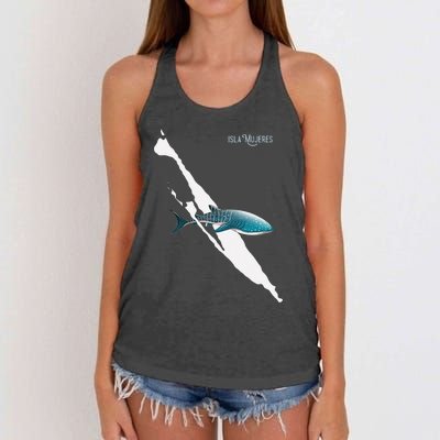 Isla Vibes Isla Mujeres Mexico Swimming With Whale Sharks Women's Knotted Racerback Tank