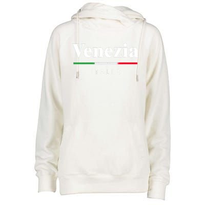 Italy Venice Womens Funnel Neck Pullover Hood