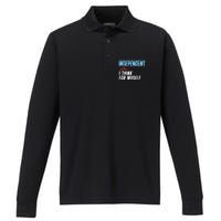 Independent Voter I Think For Myself Performance Long Sleeve Polo