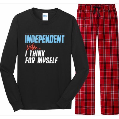 Independent Voter I Think For Myself Long Sleeve Pajama Set