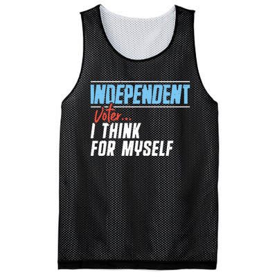 Independent Voter I Think For Myself Mesh Reversible Basketball Jersey Tank