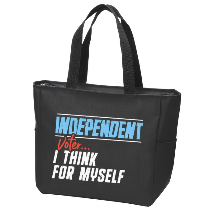 Independent Voter I Think For Myself Zip Tote Bag
