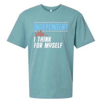 Independent Voter I Think For Myself Sueded Cloud Jersey T-Shirt