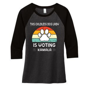 Is Voting Kamala Dog Ladies Women's Tri-Blend 3/4-Sleeve Raglan Shirt