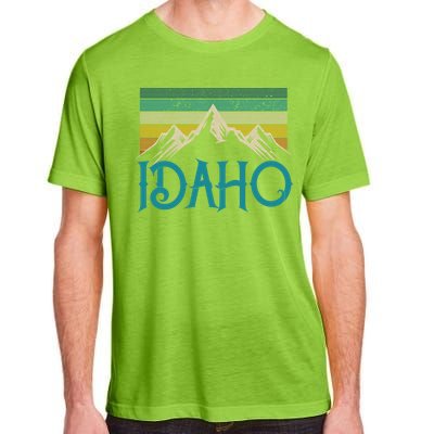 Idaho Vintage Mountains Nature Hiking Pride Souvenirs Gift Adult ChromaSoft Performance T-Shirt