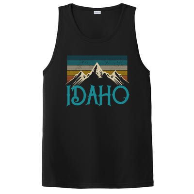 Idaho Vintage Mountains Nature Hiking Pride Souvenirs Gift PosiCharge Competitor Tank