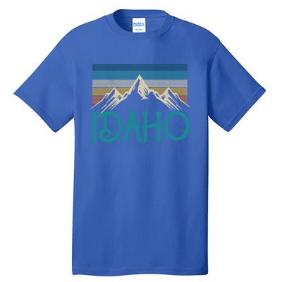 Idaho Vintage Mountains Nature Hiking Pride Souvenirs Gift Tall T-Shirt