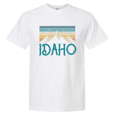 Idaho Vintage Mountains Nature Hiking Pride Souvenirs Gift Garment-Dyed Heavyweight T-Shirt