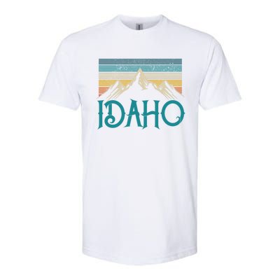 Idaho Vintage Mountains Nature Hiking Pride Souvenirs Gift Softstyle CVC T-Shirt