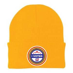 I Voted Nov 2024 Usa Elections Pro Democracy Knit Cap Winter Beanie