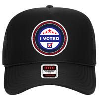 I Voted Nov 2024 Usa Elections Pro Democracy High Crown Mesh Back Trucker Hat