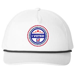 I Voted Nov 2024 Usa Elections Pro Democracy Snapback Five-Panel Rope Hat