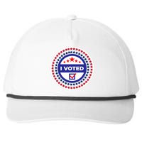 I Voted Nov 2024 Usa Elections Pro Democracy Snapback Five-Panel Rope Hat