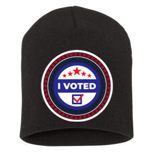 I Voted Nov 2024 Usa Elections Pro Democracy Short Acrylic Beanie