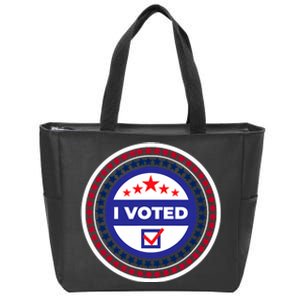 I Voted Nov 2024 Usa Elections Pro Democracy Zip Tote Bag