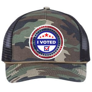 I Voted Nov 2024 Usa Elections Pro Democracy Retro Rope Trucker Hat Cap