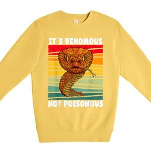 It´s Venomous Not Poisonous Retro Reptile Snake Premium Crewneck Sweatshirt