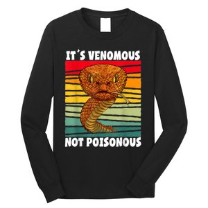 It´s Venomous Not Poisonous Retro Reptile Snake Long Sleeve Shirt