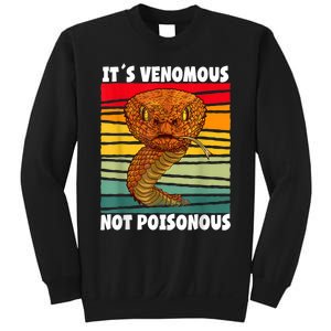 It´s Venomous Not Poisonous Retro Reptile Snake Sweatshirt