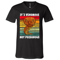 It´s Venomous Not Poisonous Retro Reptile Snake V-Neck T-Shirt