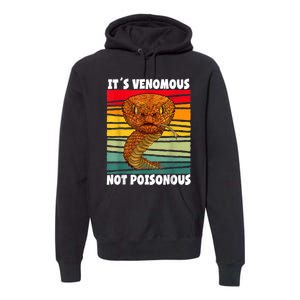 It´s Venomous Not Poisonous Retro Reptile Snake Premium Hoodie