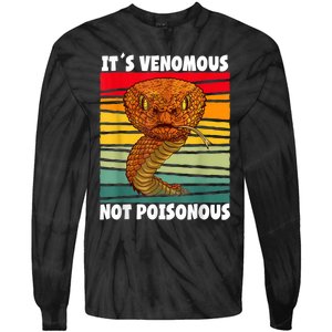 It´s Venomous Not Poisonous Retro Reptile Snake Tie-Dye Long Sleeve Shirt