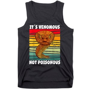 It´s Venomous Not Poisonous Retro Reptile Snake Tank Top