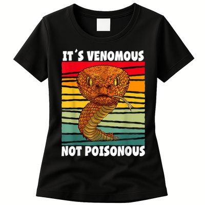 It´s Venomous Not Poisonous Retro Reptile Snake Women's T-Shirt