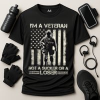 Im Veteran Not A Sucker Or A Loser Us Veteran Day Cooling Performance Crew T-Shirt