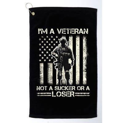Im Veteran Not A Sucker Or A Loser Us Veteran Day Golf Towel