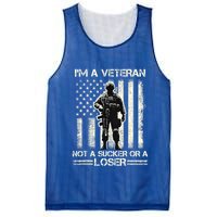 Im Veteran Not A Sucker Or A Loser Us Veteran Day Mesh Reversible Basketball Jersey Tank