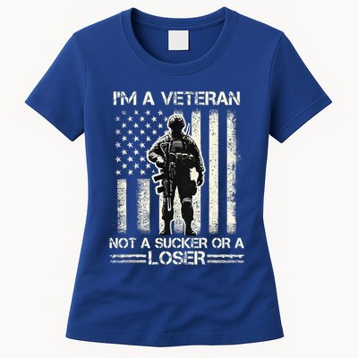 Im Veteran Not A Sucker Or A Loser Us Veteran Day Womens T-Shirt