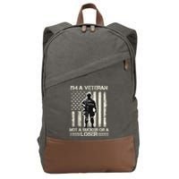 Im Veteran Not A Sucker Or A Loser Us Veteran Day Cotton Canvas Backpack