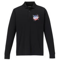 I Voted Nov 2024 Usa Elections Pro Democracy Performance Long Sleeve Polo