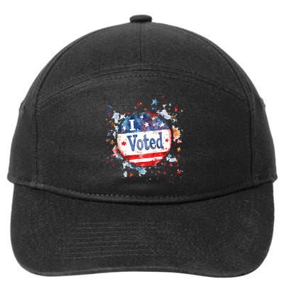 I Voted Nov 2024 Usa Elections Pro Democracy 7-Panel Snapback Hat