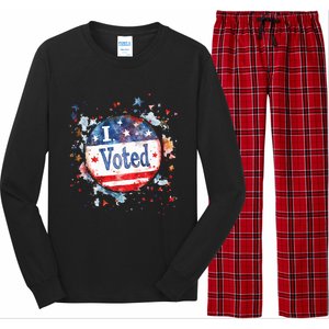 I Voted Nov 2024 Usa Elections Pro Democracy Long Sleeve Pajama Set