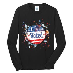 I Voted Nov 2024 Usa Elections Pro Democracy Tall Long Sleeve T-Shirt