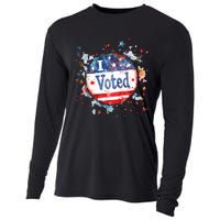 I Voted Nov 2024 Usa Elections Pro Democracy Cooling Performance Long Sleeve Crew