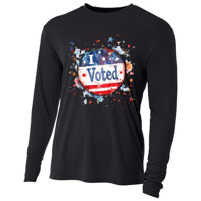 I Voted Nov 2024 Usa Elections Pro Democracy Cooling Performance Long Sleeve Crew