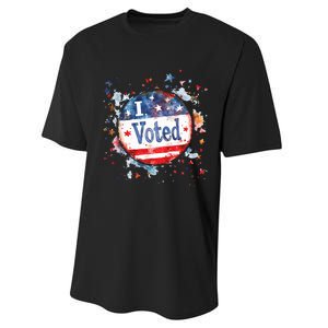 I Voted Nov 2024 Usa Elections Pro Democracy Performance Sprint T-Shirt