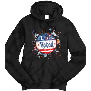 I Voted Nov 2024 Usa Elections Pro Democracy Tie Dye Hoodie