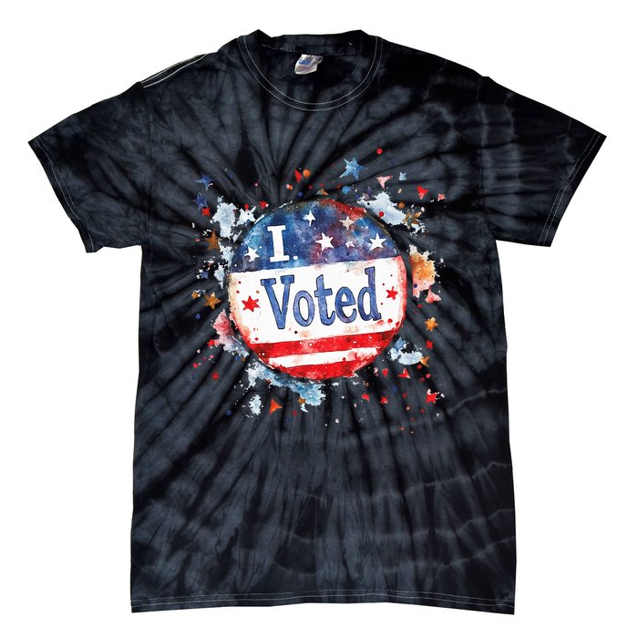 I Voted Nov 2024 Usa Elections Pro Democracy Tie-Dye T-Shirt