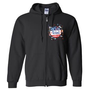 I Voted Nov 2024 Usa Elections Pro Democracy Full Zip Hoodie