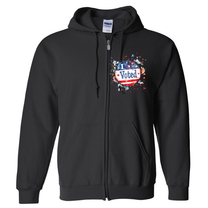 I Voted Nov 2024 Usa Elections Pro Democracy Full Zip Hoodie