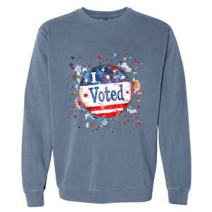 I Voted Nov 2024 Usa Elections Pro Democracy Garment-Dyed Sweatshirt