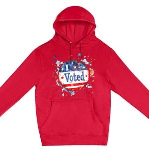 I Voted Nov 2024 Usa Elections Pro Democracy Premium Pullover Hoodie