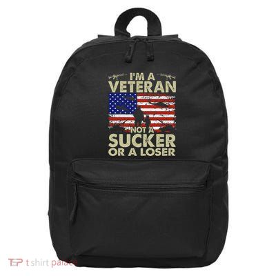 IM Veteran Not A Sucker Or A Loser 16 in Basic Backpack