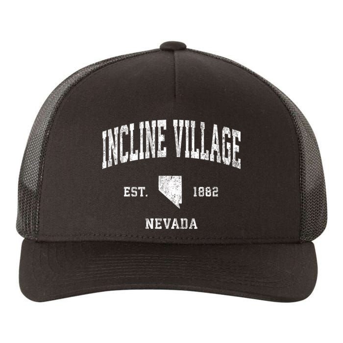 Incline Village Nevada Nv Vintage Athletic Yupoong Adult 5-Panel Trucker Hat