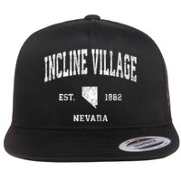 Incline Village Nevada Nv Vintage Athletic Flat Bill Trucker Hat